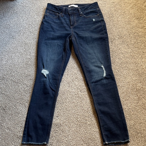 Dark Blue Distressed Lauren Conrad Women Jeans - Picture 1 of 2